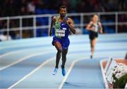 12 February 2020; Samuel Tefera of Ethiopia on his way to winning the AIT Mile event during the AIT International Grand Prix 2020 at AIT International Arena in Athlone, Westmeath. Photo by Sam Barnes/Sportsfile