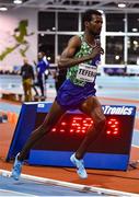 12 February 2020; Samuel Tefera of Ethiopia on his way to winning the AIT Mile event during the AIT International Grand Prix 2020 at AIT International Arena in Athlone, Westmeath. Photo by Sam Barnes/Sportsfile