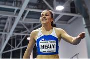12 February 2020; Phil Healy of Ireland after winning the final of the Hodson Bay Hotel Women's 200m event during the AIT International Grand Prix 2020 at AIT International Arena in Athlone, Westmeath. Photo by Sam Barnes/Sportsfile