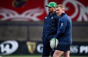 13 February 2020; Keith Earls, right, with assistant coach Mike Catt during Ireland Rugby Squad Training at Irish Independent Park in Cork. Photo by Brendan Moran/Sportsfile