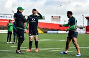 13 February 2020; Forwards coach Simon Easterby, left, with Peter O'Mahony and Bundee Aki during Ireland Rugby Squad Training at Irish Independent Park in Cork. Photo by Brendan Moran/Sportsfile