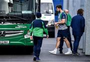 13 February 2020; Caelan Doris gets on the team bus after Ireland Rugby Squad Training at Irish Independent Park in Cork. Photo by Brendan Moran/Sportsfile