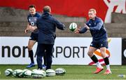 13 February 2020; Keith Earls, right, and Jacob Stockdale during Ireland Rugby Squad Training at Irish Independent Park in Cork. Photo by Brendan Moran/Sportsfile