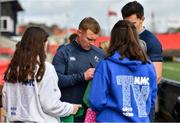 13 February 2020; Keith Earls signs an autograph after Ireland Rugby Squad Training at Irish Independent Park in Cork. Photo by Brendan Moran/Sportsfile