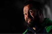 13 February 2020; Head coach Andy Farrell during an Ireland Rugby Press Conference at the River Lee hotel in Cork. Photo by Brendan Moran/Sportsfile