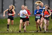 13 February 2020; Athletes competing in the minor girls 2000m race during the Irish Life Health Munster Schools' Cross Country Championships 2020 at Clarecastle in Clare. Photo by Eóin Noonan/Sportsfile