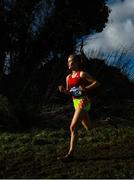 13 February 2020; Meghan Carr of Loreto Fermoy, Cork, daughter of Irish Olympian Rob Heffernan competing in the senior girls 3000m race during the Irish Life Health Munster Schools' Cross Country Championships 2020 at Clarecastle in Clare. Photo by Eóin Noonan/Sportsfile