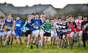 13 February 2020; Athletes competing in the minor boys 2500m race during the Irish Life Health Munster Schools' Cross Country Championships 2020 at Clarecastle in Clare. Photo by Eóin Noonan/Sportsfile