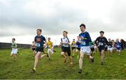 13 February 2020; Athletes competing in the minor boys 2500m race during the Irish Life Health Munster Schools' Cross Country Championships 2020 at Clarecastle in Clare. Photo by Eóin Noonan/Sportsfile