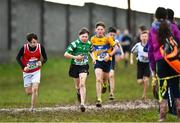 13 February 2020; Aidan Maher St Colmans Fermoy, Cork, centre, competing in the minor boys 2500m race during the Irish Life Health Munster Schools' Cross Country Championships 2020 at Clarecastle in Clare. Photo by Eóin Noonan/Sportsfile