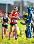 13 February 2020; Ruby Carroll of Loreto Clonmel, Tipperary, competing in the junior girls 2500m race during the Irish Life Health Munster Schools' Cross Country Championships 2020 at Clarecastle in Clare. Photo by Eóin Noonan/Sportsfile