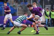 13 February 2020; Killian Fitzpatrick of Clongowes Wood College is tackled by Saul Fitzpatrick of St Gerards School during the Bank of Ireland Leinster Schools Senior Cup Second Round match between Clongowes Wood College and St Gerard's School at Energia Park in Dublin. Photo by Matt Browne/Sportsfile