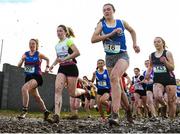 13 February 2020; Athletes competing in the intermediate girls 3000m race during the Irish Life Health Munster Schools' Cross Country Championships 2020 at Clarecastle in Clare. Photo by Eóin Noonan/Sportsfile