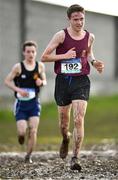 13 February 2020; Aidan Burke of De La Salle Waterford competing in the intermediate boys 5000m race during the Irish Life Health Munster Schools' Cross Country Championships 2020 at Clarecastle in Clare. Photo by Eóin Noonan/Sportsfile