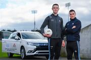 13 February 2020; Mitsubishi Motors are delighted to announce their new partnership with Dublin GAA as official vehicle sponsors. In attendance at the announcement are Dublin footballers Brian Fenton, left, and Paddy Andrews at Parknell Park in Dublin. Photo by Sam Barnes/Sportsfile