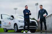 13 February 2020; Mitsubishi Motors Ireland are delighted to announce their new partnership with Dublin GAA as official vehicle sponsor. Pictured are Dublin footballers Brian Fenton, right, and Paddy Andrews at Parnell Park in Dublin. Photo by Sam Barnes/Sportsfile