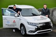 13 February 2020; Mitsubishi Motors Ireland are delighted to announce their new partnership with Dublin GAA as official vehicle sponsor. Pictured are Dublin footballers Brian Fenton, right, and Paddy Andrews at Parnell Park in Dublin. Photo by Sam Barnes/Sportsfile