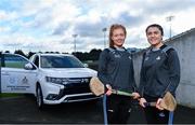 13 February 2020; Mitsubishi Motors are delighted to announce their new partnership with Dublin GAA as official vehicle sponsors. Pictured are Dublin camogie players Leah Butler, left, and Emma Flanagan at Parnell Park in Dublin. Photo by Sam Barnes/Sportsfile