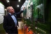 13 February 2020; Former Republic of Ireland international Ray Houghton during the National Football Exhibition Launch at the County Museum in Dundalk, Co Louth. The Football Association of Ireland, Dublin City Council and The Department of Transport, Tourism and Sport have joined forces to create a National Football Exhibition as part of the build up to Ireland’s Aviva Stadium playing host to four matches in the UEFA EURO 2020 Championships in June. The Exhibition is a celebration of Irish football and 60 Years of the European Championships. The Exhibition will be running in the County Museum, Dundalk, Co. Louth from February 14th – 29th. Photo by Stephen McCarthy/Sportsfile