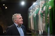 13 February 2020; Former Republic of Ireland international Ray Houghton during the National Football Exhibition Launch at the County Museum in Dundalk, Co Louth. The Football Association of Ireland, Dublin City Council and The Department of Transport, Tourism and Sport have joined forces to create a National Football Exhibition as part of the build up to Ireland’s Aviva Stadium playing host to four matches in the UEFA EURO 2020 Championships in June. The Exhibition is a celebration of Irish football and 60 Years of the European Championships. The Exhibition will be running in the County Museum, Dundalk, Co. Louth from February 14th – 29th. Photo by Stephen McCarthy/Sportsfile