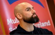 14 February 2020; Scott Fardy during a Leinster Rugby press conference at the MS Ireland Care Centre in Dublin. Photo by Ramsey Cardy/Sportsfile