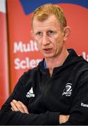 14 February 2020; Head coach Leo Cullen during a Leinster Rugby press conference at the MS Ireland Care Centre in Dublin. Photo by Ramsey Cardy/Sportsfile
