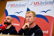 14 February 2020; Head coach Leo Cullen during a Leinster Rugby press conference at the MS Ireland Care Centre in Dublin. Photo by Ramsey Cardy/Sportsfile