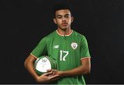 14 February 2018; Tyriek Wright during a Republic of Ireland U17's Portrait Session at the Connaught Hotel in Galway. Photo by Seb Daly/Sportsfile