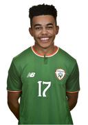14 February 2018; Tyriek Wright during a Republic of Ireland U17's Portrait Session at the Connaught Hotel in Galway. Photo by Seb Daly/Sportsfile