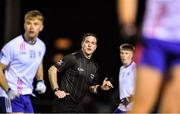 12 February 2020; Referee Martin McNally during the Trench Cup Final match between Mary Immaculate College Limerick and CIT at Dublin City University Sportsgrounds in Glasnevin, Dublin. Photo by Piaras Ó Mídheach/Sportsfile