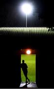 14 February 2020; A general view of a supporter prior to the SSE Airtricity League Premier Division match between St Patrick's Athletic and Waterford United at Richmond Park in Dublin. Photo by Harry Murphy/Sportsfile