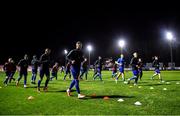 14 February 2020; Waterford United players warm up ahead of the SSE Airtricity League Premier Division match between St Patrick's Athletic and Waterford at Richmond Park in Dublin. Photo by Sam Barnes/Sportsfile