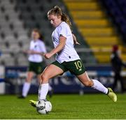 14 February 2020; Ellen Molloy of Republic of Ireland kicks to score her side's first goal during the Women's Under-17s International Friendly between Republic of Ireland and Iceland at the RSC in Waterford United. Photo by Matt Browne/Sportsfile