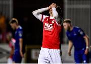 14 February 2020; Dean Clarke of St Patrick's Athletic reacts after a missed chance during the SSE Airtricity League Premier Division match between St Patrick's Athletic and Waterford United at Richmond Park in Dublin. Photo by Sam Barnes/Sportsfile