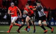 14 February 2020; Chris Farrell of Munster is tackled by Thembelani Bholi and Jerry Sexton of Isuzu Southern Kings during the Guinness PRO14 Round 11 match between Munster and Isuzu Southern Kings at Irish Independent Park in Cork. Photo by Brendan Moran/Sportsfile