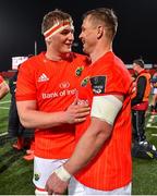14 February 2020; Gavin Coombes, left, and Arno Botha of Munster after the Guinness PRO14 Round 11 match between Munster and Isuzu Southern Kings at Irish Independent Park in Cork. Photo by Brendan Moran/Sportsfile