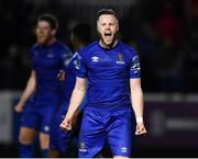 14 February 2020; Winning goal scorer Kevin O’Connor of Waterford United celebrates at the final whistle following the SSE Airtricity League Premier Division match between St Patrick's Athletic and Waterford at Richmond Park in Dublin. Photo by Sam Barnes/Sportsfile
