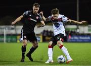 14 February 2020; Cammy Smith of Dundalk and Conor Clifford of Derry City during the SSE Airtricity League Premier Division match between Dundalk and Derry City at Oriel Park in Dundalk, Louth. Photo by Ben McShane/Sportsfile