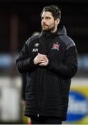 14 February 2020; Dundalk assistant head coach Ruaidhri Higgins ahead of the SSE Airtricity League Premier Division match between Dundalk and Derry City at Oriel Park in Dundalk, Louth. Photo by Ben McShane/Sportsfile