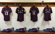 15 February 2020; Jerseys hang in the Leinster dressing room ahead of the Guinness PRO14 Round 11 match between Leinster and Toyota Cheetahs at the RDS Arena in Dublin. Photo by Ramsey Cardy/Sportsfile