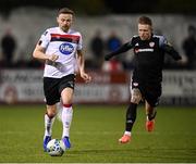 14 February 2020; Andy Boyle of Dundalk and Tim Nelson of Derry Cityduring the SSE Airtricity League Premier Division match between Dundalk and Derry City at Oriel Park in Dundalk, Louth. Photo by Stephen McCarthy/Sportsfile