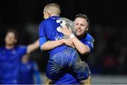 14 February 2020; Kevin O’Connor of Waterford United, right, celebrates with Tyreke Wilson following the SSE Airtricity League Premier Division match between St Patrick's Athletic and Waterford at Richmond Park in Dublin. Photo by Sam Barnes/Sportsfile