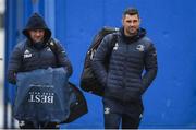 15 February 2020; Fergus McFadden, left, and Rob Kearney of Leinster arrive ahead of the Guinness PRO14 Round 11 match between Leinster and Toyota Cheetahs at the RDS Arena in Dublin. Photo by Ramsey Cardy/Sportsfile
