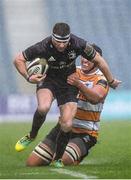 15 February 2020; Fergus McFadden of Leinster is tackled by Walt Steenkamp of Toyota Cheetahs during the Guinness PRO14 Round 11 match between Leinster and Toyota Cheetahs at the RDS Arena in Dublin. Photo by Ramsey Cardy/Sportsfile