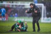 15 February 2020; Shamrock Rovers manager Stephen Bradley celebrates with Greg Bolger and Gary O'Neill of Shamrock Rovers following the SSE Airtricity League Premier Division match between Bohemians and Shamrock Rovers at Dalymount Park in Dublin. Photo by Stephen McCarthy/Sportsfile