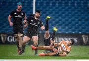 15 February 2020; Benhard Janse van Rensburg of Toyota Cheetahs is tackled by Fergus McFadden of Leinster during the Guinness PRO14 Round 11 match between Leinster and Toyota Cheetahs at the RDS Arena in Dublin. Photo by Harry Murphy/Sportsfile
