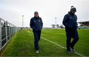 15 February 2020; Dublin manager Mattie Kenny, left, and goalkeeping coach Mark Cooney prior to the Allianz Hurling League Division 1 Group B Round 3 match between Carlow and Dublin at Netwatch Cullen Park in Carlow. Photo by David Fitzgerald/Sportsfile
