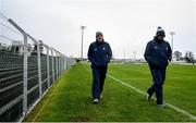 15 February 2020; Dublin manager Mattie Kenny, left, and goalkeeping coach Mark Cooney prior to the Allianz Hurling League Division 1 Group B Round 3 match between Carlow and Dublin at Netwatch Cullen Park in Carlow. Photo by David Fitzgerald/Sportsfile
