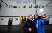 15 February 2020; Dublin supporters Peter and Caroline Wilson from Coolock, Co Dublin prior to the Allianz Hurling League Division 1 Group B Round 3 match between Carlow and Dublin at Netwatch Cullen Park in Carlow. Photo by David Fitzgerald/Sportsfile
