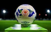 14 February 2020; A general view of the match ball ahead of the SSE Airtricity League Premier Division match between St Patrick's Athletic and Waterford United at Richmond Park in Dublin. Photo by Sam Barnes/Sportsfile